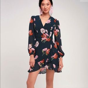 Lulu’s Navy Floral Dress